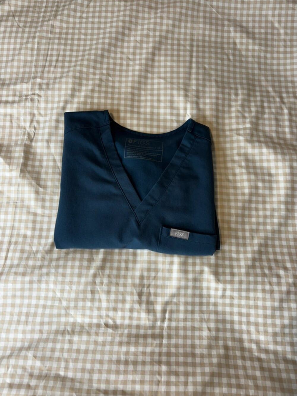 Figs Catarina Scrub Top in Harbor Blue